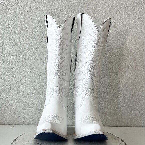 Lane MEGAN MORONEY Smokeshow Womens Cowboy Boots 9 White Western Cowgirl Tall - Picture 7 of 14